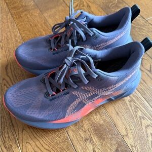 Asics Novablast 5 Shoes in Purplish blue and Coral women’s 7.5